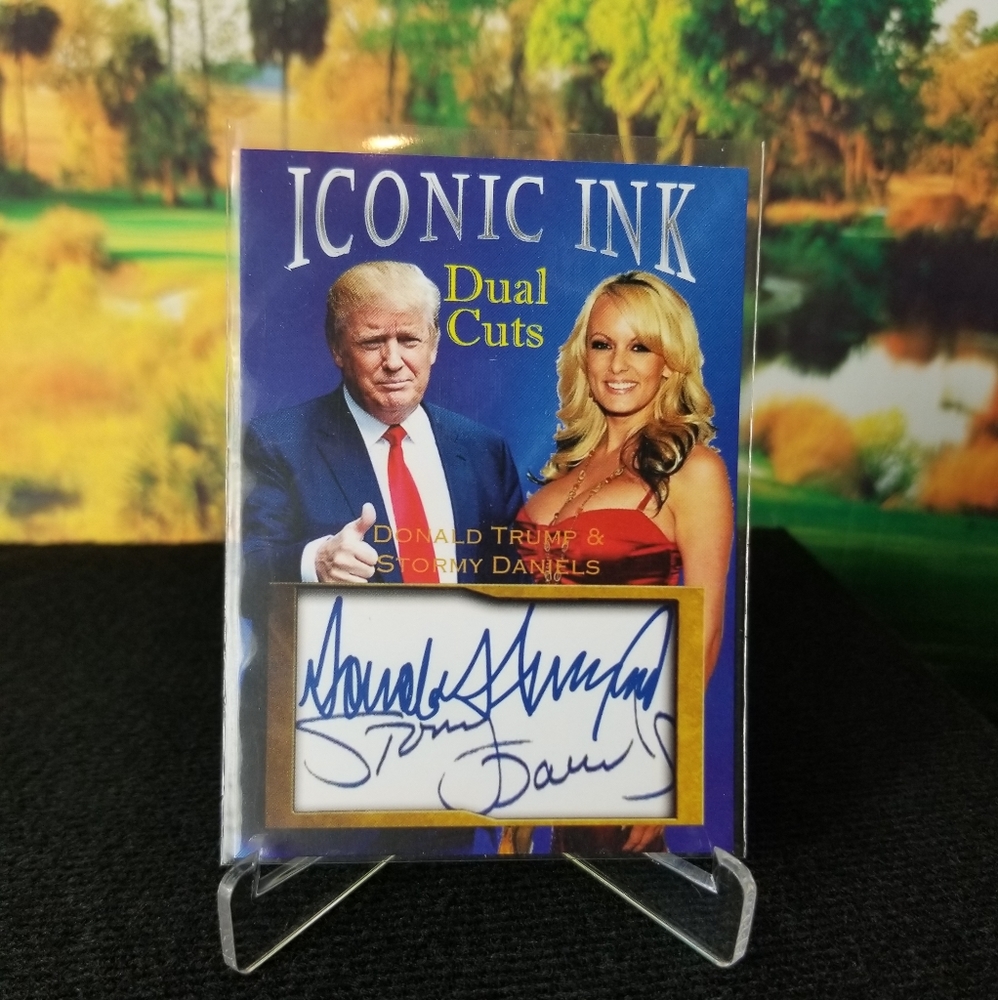 President Trump Stormy Daniels Facsimile Auto Card